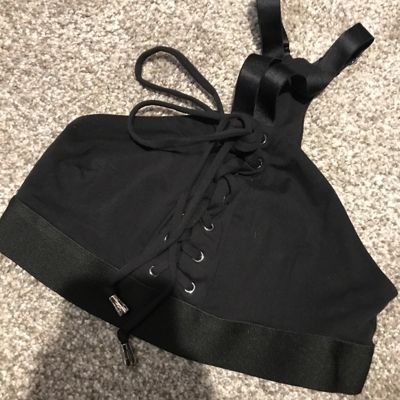 Bombshell Sportswear All Tied Up Bra Medium Black - Picture 3 of 5